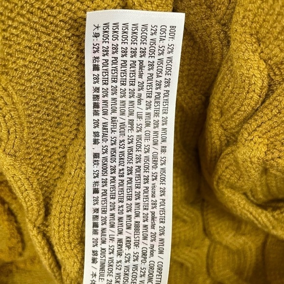 Disney Donald Duck Textured Cable Knit Sweater Mustard Yellow NWT - Picture 12 of 12